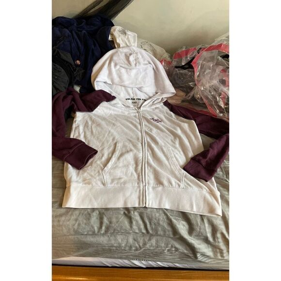 VS Pink perfect zip up hooded sweatshirt - Picture 1 of 3
